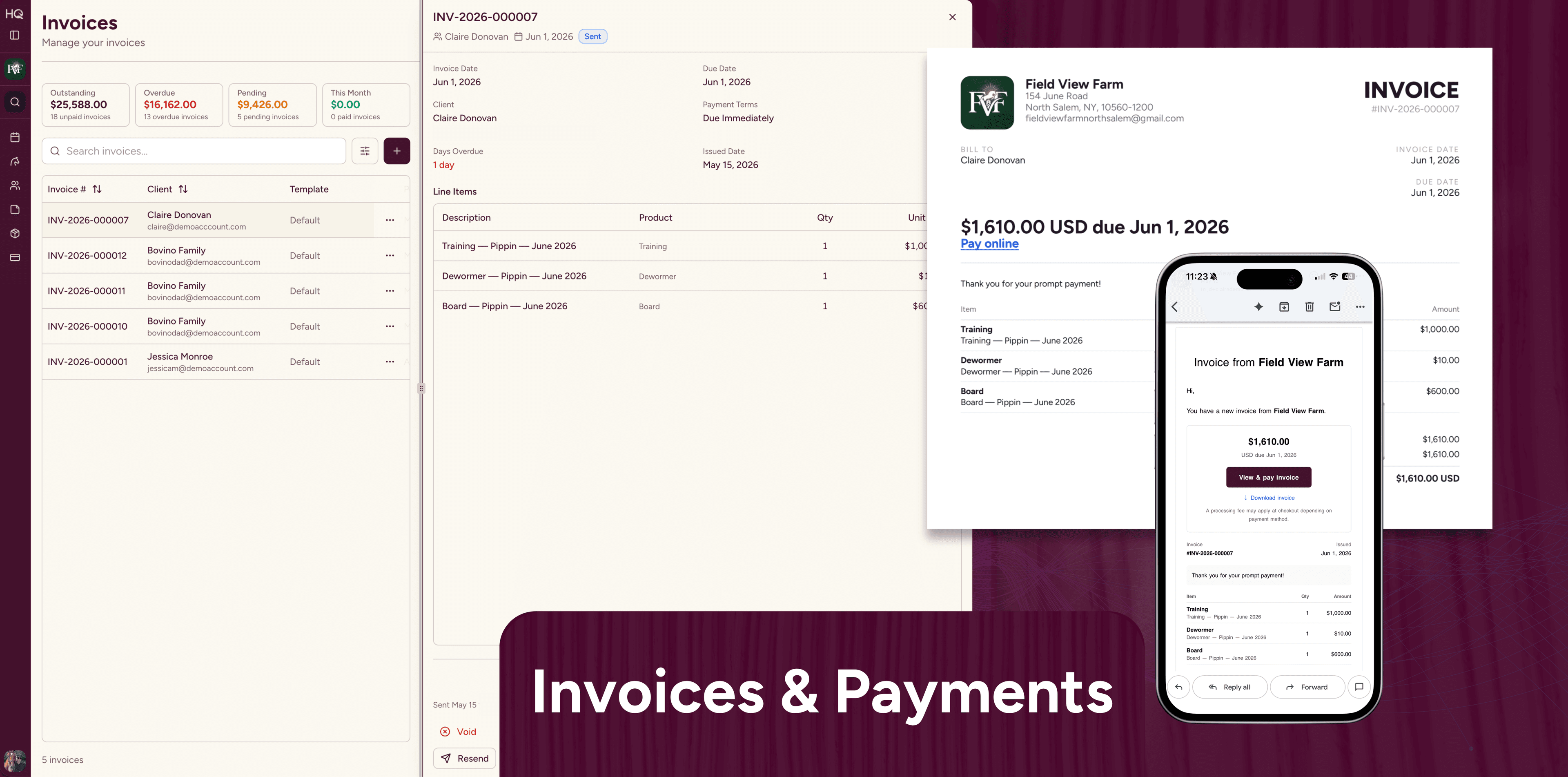 Invoices & Payments